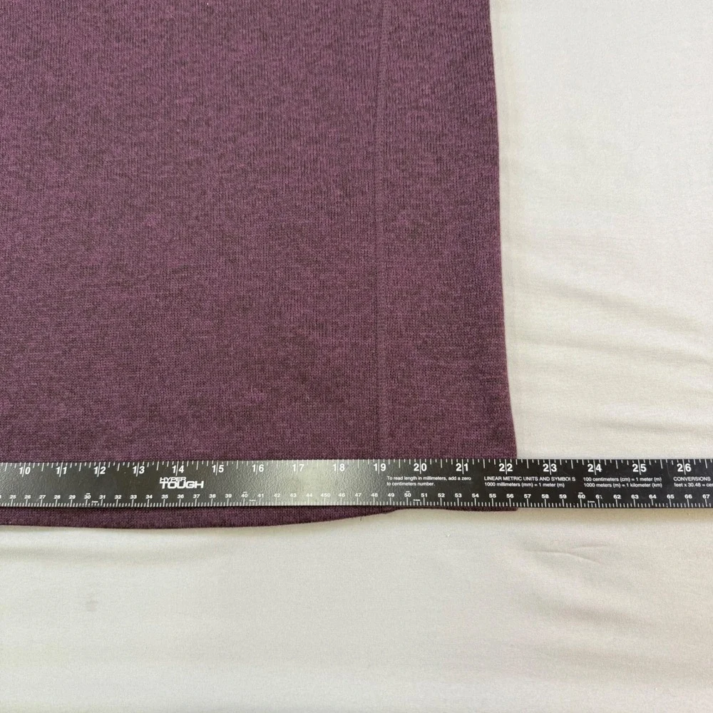 Eddie Bauer Men's Heathered Purple Fleece Quarter Zip Pullover Sweater new w tag